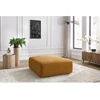 Image de Pouf grand JEANNE tissu texturé jaune BOBOCHIC