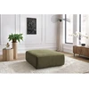 Image de Pouf grand JEANNE tissu texturé vert BOBOCHIC