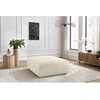 Image de Pouf grand JEANNE tissu velours beige BOBOCHIC