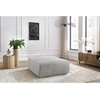 Image de Pouf grand JEANNE tissu velours gris clair BOBOCHIC