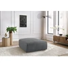Image de Pouf grand JEANNE tissu velours gris foncé BOBOCHIC