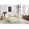 Image de Angle pour canapé modulable JEANNE tissu velours beige réversible BOBOCHIC 1 places