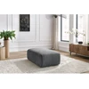 Image de Pouf petit JEANNE tissu texturé gris foncé BOBOCHIC