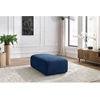 Image de Pouf petit JEANNE tissu texturé bleu foncé BOBOCHIC