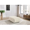 Image de Pouf petit JEANNE tissu velours beige BOBOCHIC