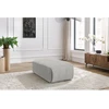 Image de Pouf petit JEANNE tissu velours gris clair BOBOCHIC