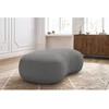 Image de Pouf SAINT-GERMAIN tissu bouclette gris clair BOBOCHIC