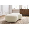 Image de Pouf SAINT-GERMAIN tissu texturé beige BOBOCHIC