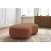 Image de Pouf SAINT-GERMAIN tissu texturé orange BOBOCHIC
