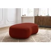 Image de Pouf SAINT-GERMAIN tissu texturé rouge BOBOCHIC