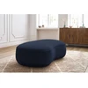 Image de Pouf SAINT-GERMAIN tissu texturé bleu foncé BOBOCHIC