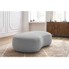 Image de Pouf SAINT-GERMAIN tissu texturé gris clair BOBOCHIC