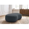 Image de Pouf SAINT-GERMAIN tissu texturé gris foncé BOBOCHIC