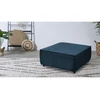 Image de Pouf pour canapé modulable NIHAD tissu velours côtelé bleu foncé BOBOCHIC