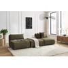 Image de Canapé droit fixe 3 places JEANNE tissu velours vert BOBOCHIC 3 places