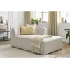 Image de Méridienne pour canapé modulable MEGEVE tissu chiné beige angle droit BOBOCHIC 1 places
