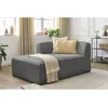 Image de Méridienne pour canapé modulable MEGEVE tissu chiné gris foncé angle gauche BOBOCHIC 1 places