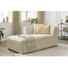 Image de Méridienne pour canapé modulable MEGEVE tissu bouclette beige angle gauche BOBOCHIC 1 places