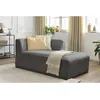Image de Méridienne pour canapé modulable MEGEVE tissu bouclette gris foncé angle droit BOBOCHIC 1 places