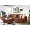 Image de Pouf NIHAD velours côtelé orange BOBOCHIC