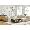 Image de Canapé d'angle fixe compact LAVENA tissu velours beige angle droit BOBOCHIC 4 places