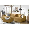 Image de Pouf NIHAD velours côtelé jaune BOBOCHIC