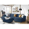 Image de Pouf NIHAD velours côtelé bleu foncé BOBOCHIC