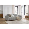 Image de Canapé droit convertible coffre ARSENE gris clair BOBOCHIC 3 places