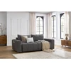 Image de Canapé droit convertible coffre ARSENE gris foncé BOBOCHIC 3 places