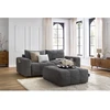 Image de Canapé droit convertible coffre ARSENE avec pouf gris foncé BOBOCHIC 4 places