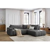 Image de Canapé d'angle L convertible coffre ARSENE gris foncé angle droit BOBOCHIC 3 places