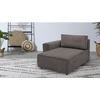 Image de Méridienne avec accoudoir pour canapé modulable NIHAD tissu velours côtelé marron angle gauche BOBOCHIC 1 places