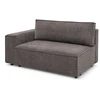 Image de Chauffeuse 2 places avec accoudoir pour canapé modulable NIHAD tissu velours côtelé marron angle gauche BOBOCHIC 2 places