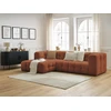 Image de Canapé d'angle fixe CLOUD orange angle gauche BOBOCHIC 3 places