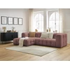Image de Canapé d'angle fixe CLOUD rose angle gauche BOBOCHIC 3 places