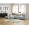 Image de Canapé d'angle fixe CLOUD gris clair angle gauche BOBOCHIC 3 places