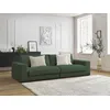 Image de Canapé droit fixe 3 places LEONARD velours côtelé vert foncé BOBOCHIC