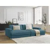 Image de Canapé droit fixe 4 places LEONARD assise profonde velours côtelé bleu clair BOBOCHIC
