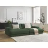 Image de Canapé droit fixe 4 places LEONARD assise profonde velours côtelé vert foncé BOBOCHIC