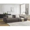 Image de Canapé droit fixe 4 places LEONARD assise profonde velours côtelé marron BOBOCHIC