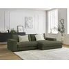 Image de Canapé d'angle fixe LEONARD velours côtelé vert clair angle droit BOBOCHIC 4 places