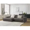Image de Canapé d'angle fixe LEONARD velours côtelé marron angle gauche BOBOCHIC 4 places
