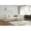 Image de Canapé d'angle réversible ultra moelleux BOHEME velours côtelé beige réversible BOBOCHIC 3 places