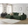 Image de Canapé d'angle convertible coffre LUCIEN gros côtelé doux vert angle gauche BOBOCHIC 4 places