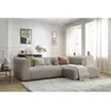 Image de Canapé d'angle fixe HARRY gros côtelé doux taupe angle droit BOBOCHIC 3 places