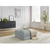 Image de Pouf LEONARD velours côtelé gris clair BOBOCHIC