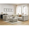 Image de Canapé d'angle réversible CLOUD avec pouf beige réversible BOBOCHIC 5 places