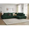 Image de Canapé d'angle fixe EVEREST tissu texturé vert angle droit BOBOCHIC 4 places