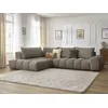 Image de Canapé d'angle fixe EVEREST tissu texturé taupe angle gauche BOBOCHIC 4 places