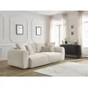 Image de Canapé droit convertible coffre LUCIEN tissu lisse beige BOBOCHIC 3 places